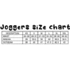 joggers size chart