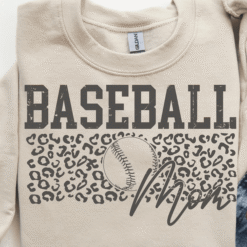 Baseball Mom leopard sweatshirt