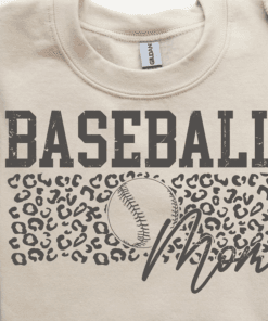 Baseball Mom leopard sweatshirt