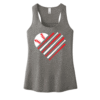 grey baseball heart tank