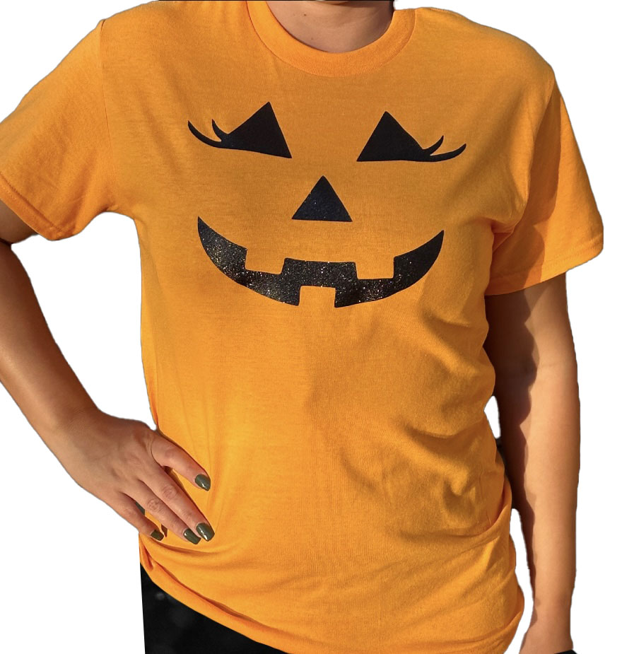 Glitter pumpkin shirt