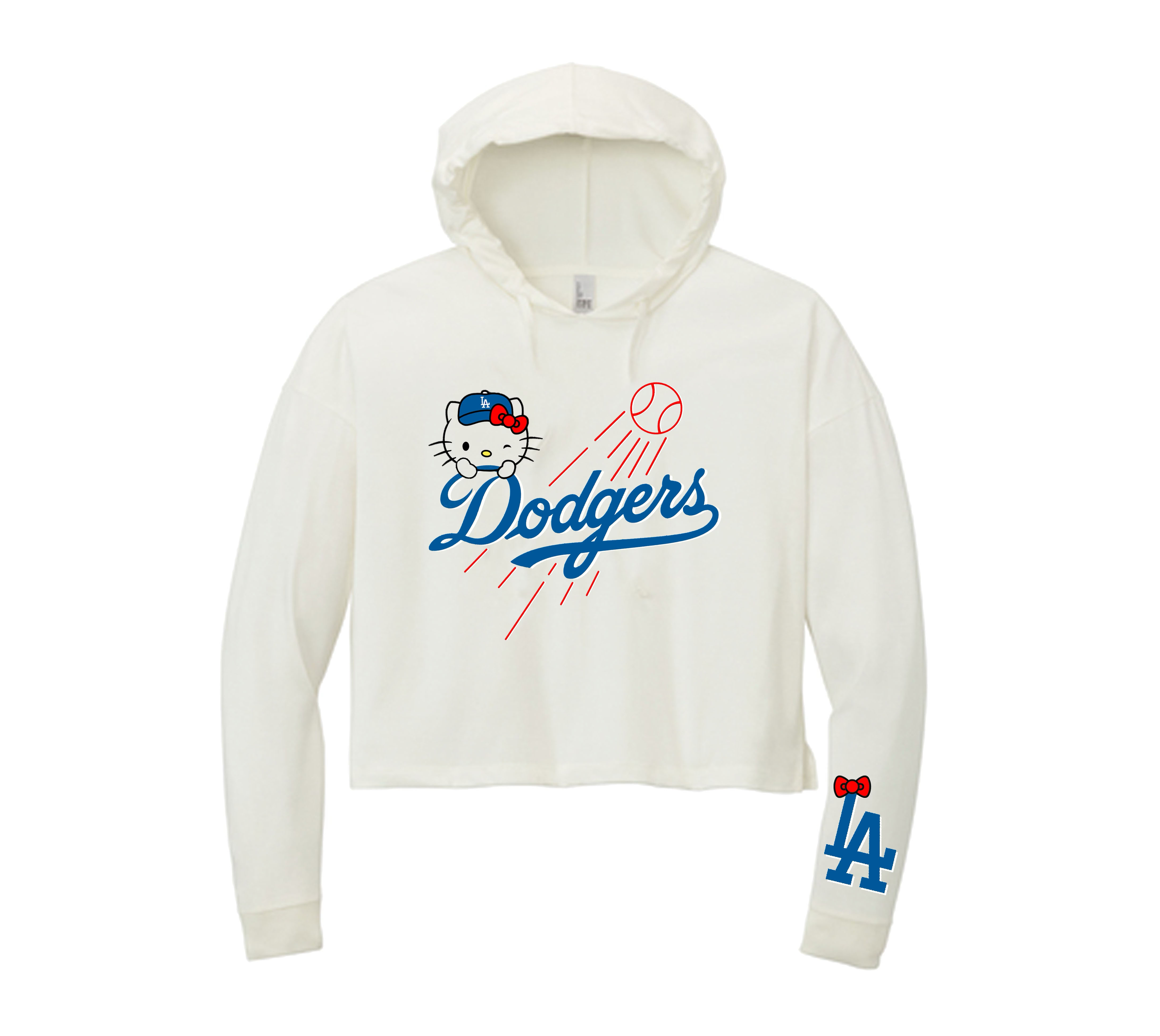 Hello Kitty LA Dodgers crop sweatshirt