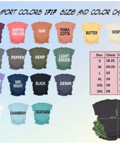 comfort colors size chart