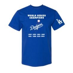 Adult Dodger World Series years t-shirt