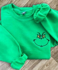 Grinch face sweatshirt