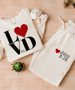 You are loved John 3:16 hoddie and jogger set