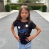 Girls youth LA Dodgers x Baseball Hello Kitty t-shirt