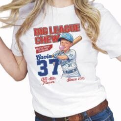 Personalized 'Big League Chew' baseball /softball unisex t-shirt